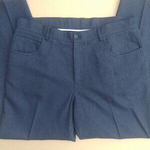Vintage Salvatore Ferragamo Mens Wool Cashmere Navy Heather Pants Trouse…